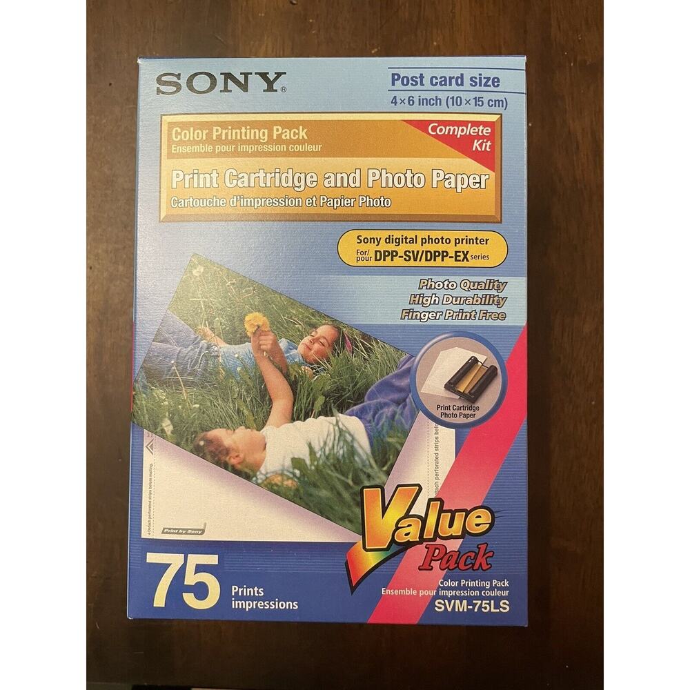 Sony SVM-75LS Print Cartridges & Photo Paper Value Pack 75 Prints